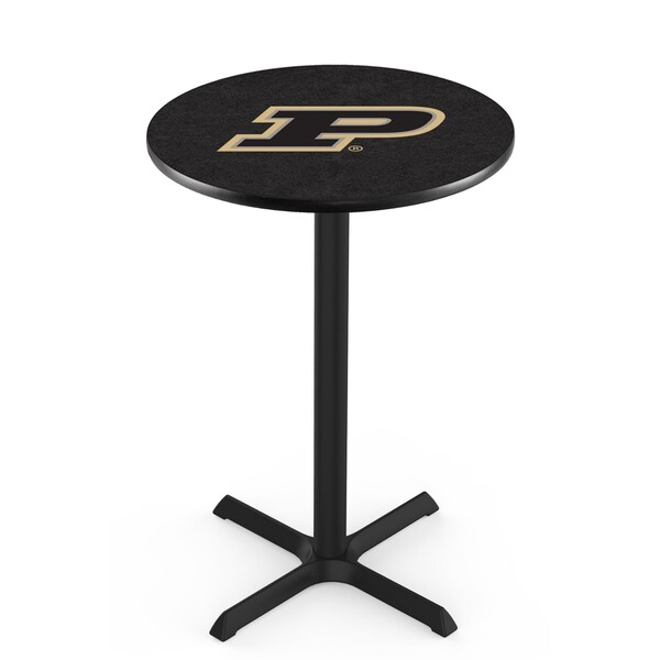 Holland Bar Stool Co 36" Blk Wrinkle Purdue Pub Table, 36" dia. Top - L211B3636PURDUE