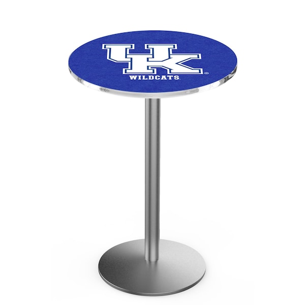 Holland Bar Stool Co 36" Stainless Steel Kentucky "UK" Pub Table, 36" dia. Top - L214S3636UKY-UK
