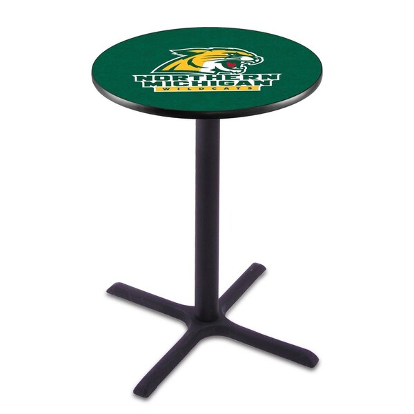 Holland Bar Stool Co 36" Blk Wrinkle Northern Michigan Pub Table, 36" dia. Top - L211B3636NORMIC