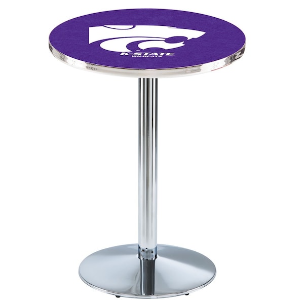 Holland Bar Stool Co 42" Chrome Kansas State Pub Table - L214C4228KNSASS