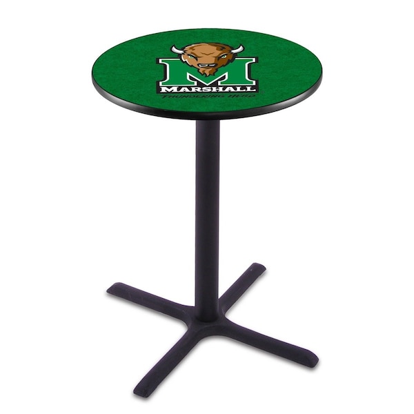 Holland Bar Stool Co 36" Blk Wrinkle Marshall Pub Table, 36" dia. Top - L211B3636MRSHLL