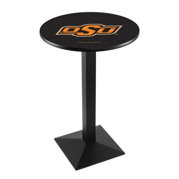 Holland Bar Stool Co 42" Blk Wrinkle Oklahoma State Pub Table - L217B4228OKSTUN