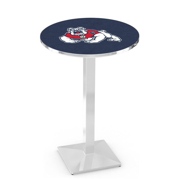 Holland Bar Stool Co 36" Chrome Fresno State Pub Table, 36" dia. Top - L217C3636FRESST