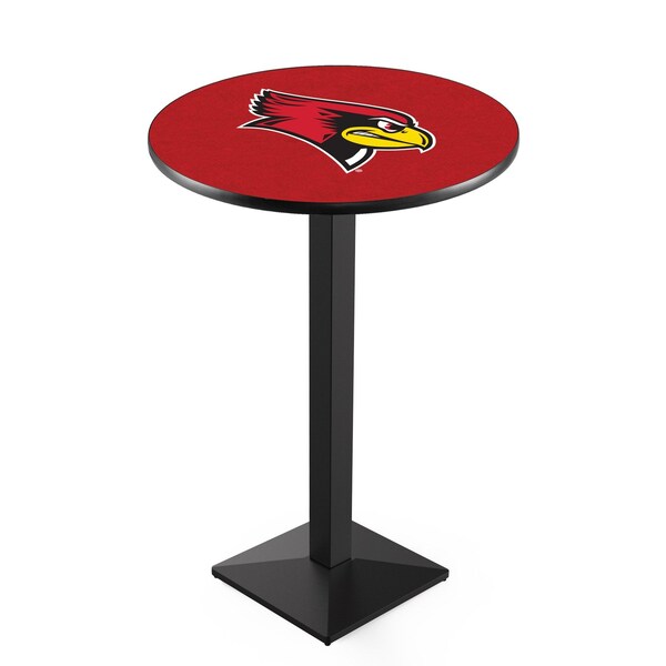 Holland Bar Stool Co 36" Blk Wrinkle Illinois State Pub Table, 36" dia. Top - L217B3636ILLSTU