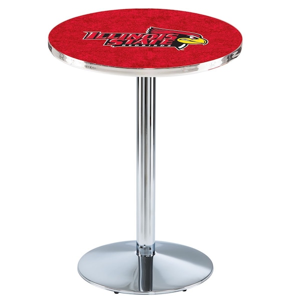 Holland Bar Stool Co 42" Chrome Illinois State Pub Table - L214C4228ILLSTU