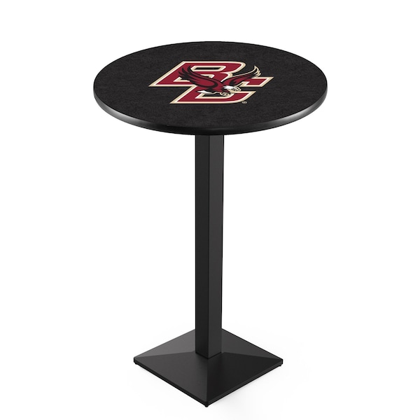 Holland Bar Stool Co 42" Blk Wrinkle Boston College Pub Table, 36" dia. Top - L217B4236BOSTNC