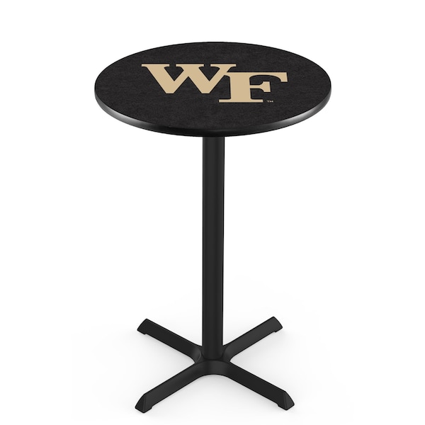 Holland Bar Stool Co 36" Blk Wrinkle Wake Forest Pub Table, 36" dia. Top - L211B3636WAKEFR