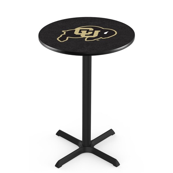 Holland Bar Stool Co 42" Blk Wrinkle Colorado Pub Table, 36" dia. Top - L211B4236COLOUN