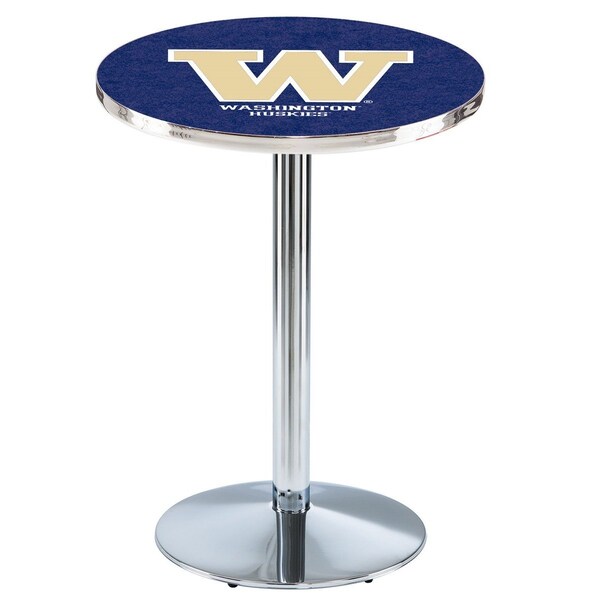 Holland Bar Stool Co 36" Chrome Washington Pub Table, 36" dia. Top - L214C3636WASHUN