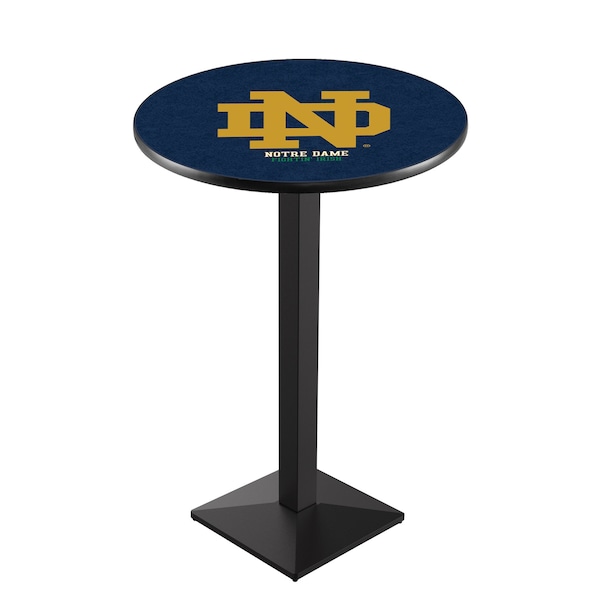 Holland Bar Stool Co 42" Blk Wrinkle Notre Dame (ND) Pub Table - L217B4228ND-ND