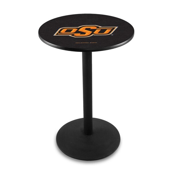 Holland Bar Stool Co 42" Blk Wrinkle Oklahoma State Pub Table - L214B4228OKSTUN