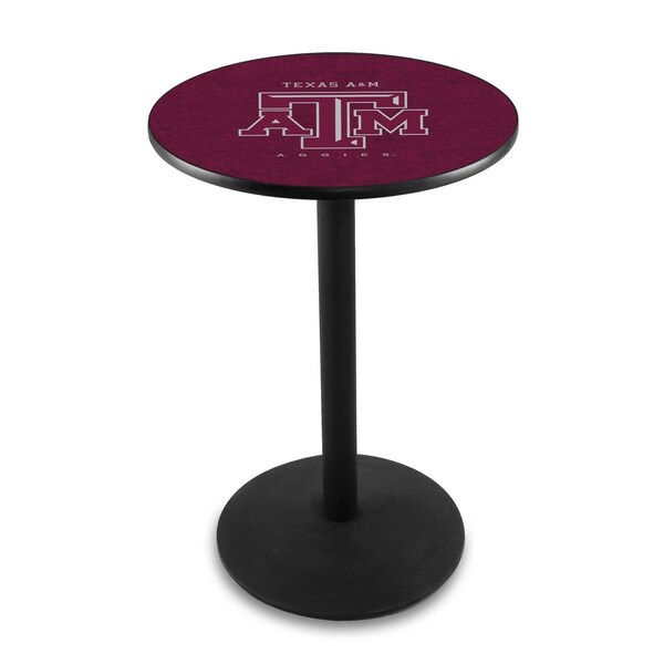 Holland Bar Stool Co 42" Blk Wrinkle Texas A&M Pub Table - L214B4228TEXA-M