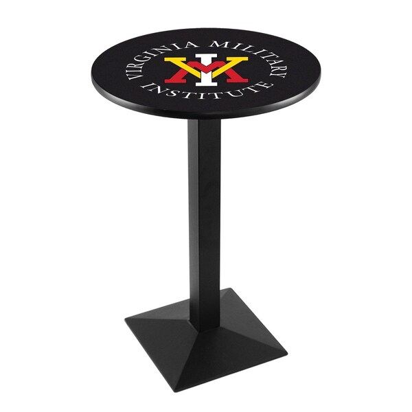 Holland Bar Stool Co 36" Blk Wrinkle Virginia Military Institute Pub Table - L217B3628VAMILI