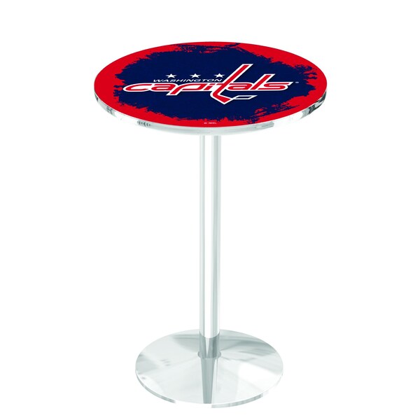 Holland Bar Stool Co 42" Chrome Washington Capitals Pub Table - L214C4228WSHCAP