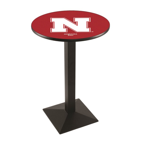 Holland Bar Stool Co 42" Blk Wrinkle Nebraska Pub Table - L217B4228NEBRUN