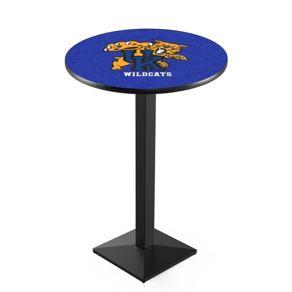 Holland Bar Stool Co 42" Blk Wrinkle Kentucky "Wildcat" Pub Table, 36" dia. Top - L217B4236UKYCAT