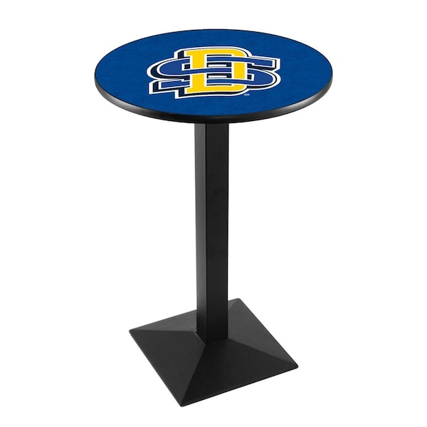 Holland Bar Stool Co 42" Blk Wrinkle South Dakota State Pub Table, 36" dia. Top - L217B4236SDAKST
