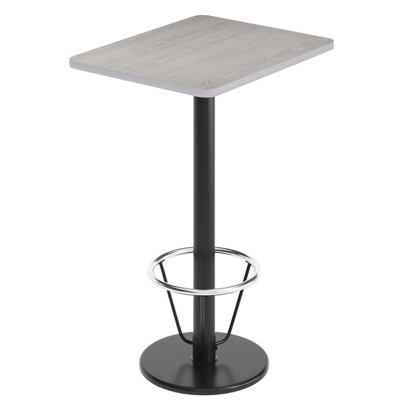Flash Furniture Rectangle 30 in L, 24 in W, Gray - XU-GYTB-2430-TR18B-3CFR-GG