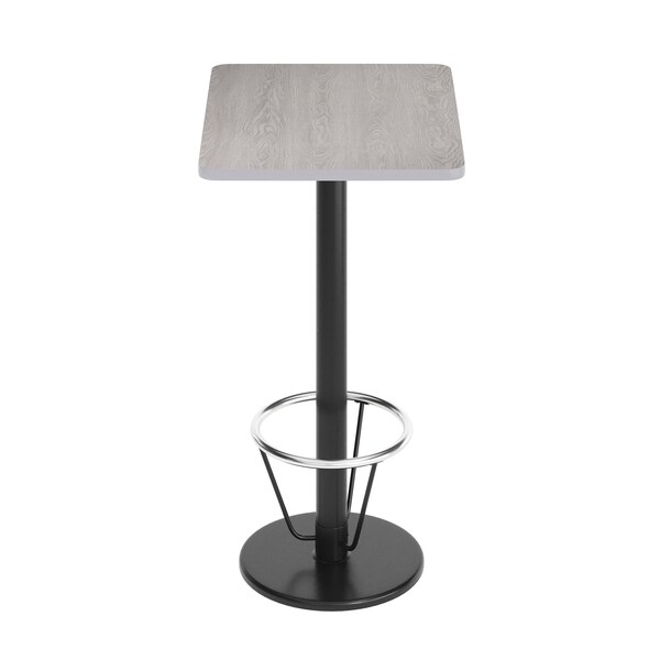 Flash Furniture Rectangle 30 in L, 24 in W, Gray - XU-GYTB-2430-TR18B-3CFR-GG