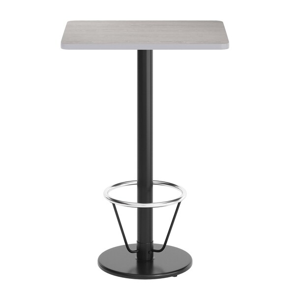 Flash Furniture Rectangle 30 in L, 24 in W, Gray - XU-GYTB-2430-TR18B-3CFR-GG