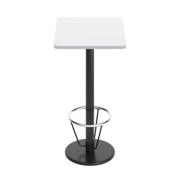 Flash Furniture Rectangle 30 in L, 24 in W, White - XU-WHTB-2430-TR18B-3CFR-GG