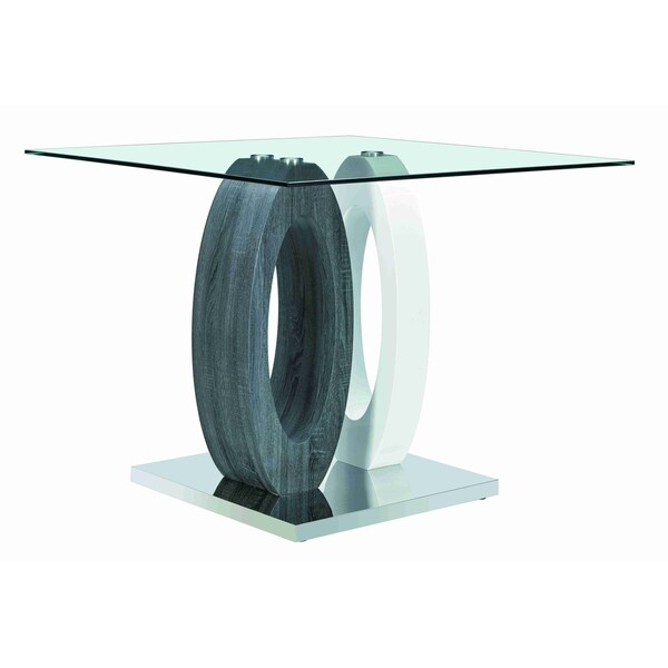 Global Furniture Usa Contemporary 10mm Tempered D1628 Square Bar Table - 3175