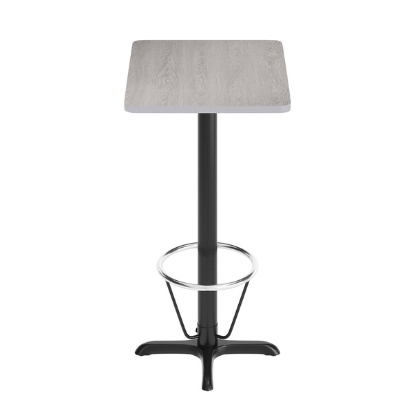 Flash Furniture Rectangle 30 in L, 24 in W, Gray - XU-GYTB-2430-T2222B-3CFR-GG