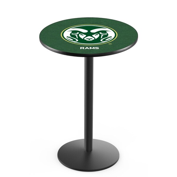 Holland Bar Stool Co 36" Blk Wrinkle Colorado State Pub Table, 36" dia. Top - L214B3636COLOST