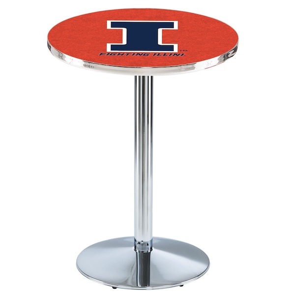 Holland Bar Stool Co 42" Chrome Illinois Pub Table - L214C4228ILLINIU
