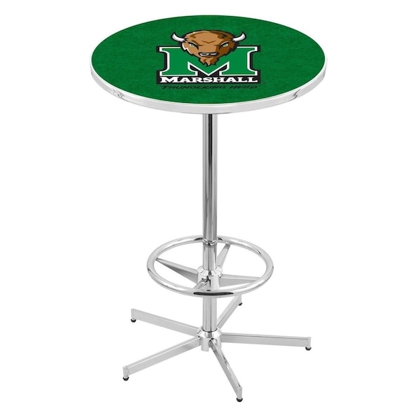 Holland Bar Stool Co 42" Chrome Marshall Pub Table, 36" dia. Top - L216C4236MRSHLL
