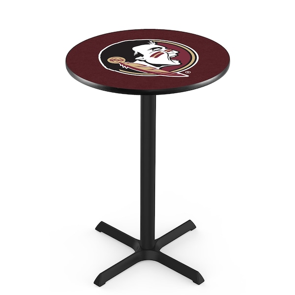 Holland Bar Stool Co 42" Blk Wrinkle Florida State (Head) Pub Table, 36" dia. Top - L211B4236FSU-HD
