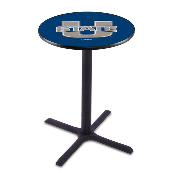 Holland Bar Stool Co 42" Blk Wrinkle Utah State Pub Table - L211B4228UTAHST