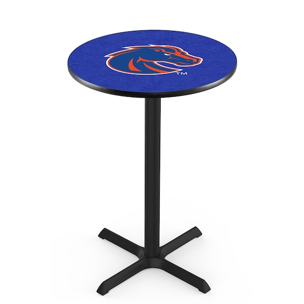 Holland Bar Stool Co 42" Blk Wrinkle Boise State Pub Table, 36" dia. Top - L211B4236BOISES