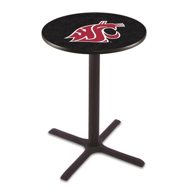 Holland Bar Stool Co 36" Blk Wrinkle Washington State Pub Table, 36" dia. Top - L211B3636WASHST