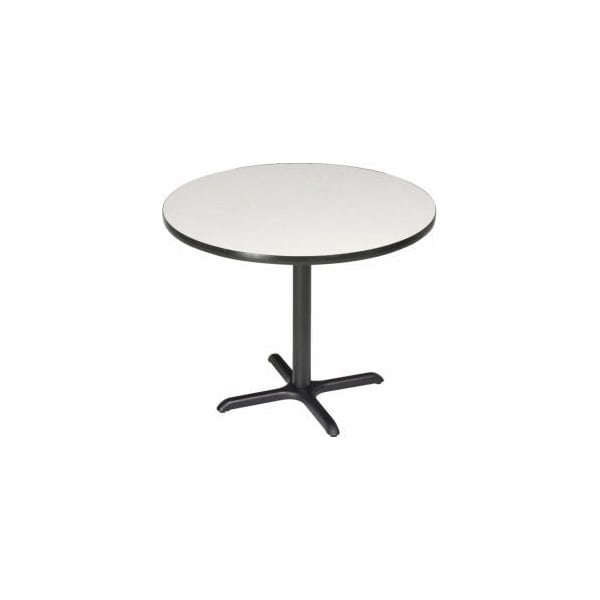 National Public Seating Interion 36" Round Bar Height Restaurant Table, Gray - 695804GY