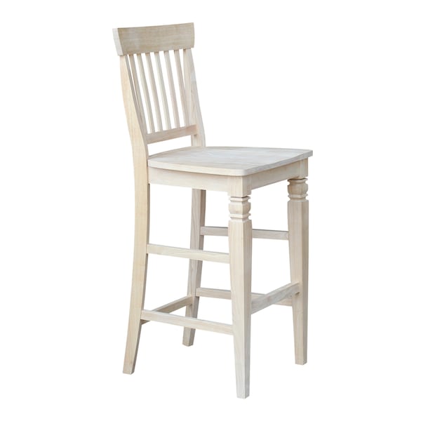 International Concepts Bar Height Table With 2 Slat Back Bar Stools - 30 in. Seat Height - K-7228-42-S113-2