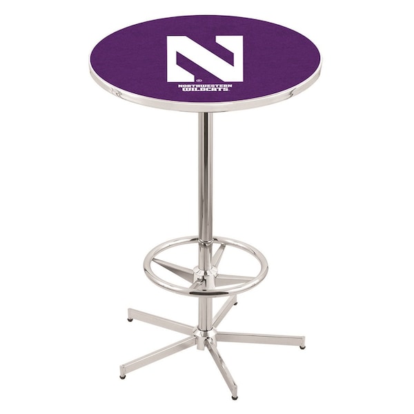 Holland Bar Stool Co 42" Chrome Northwestern Pub Table - L216C4228NTHWST