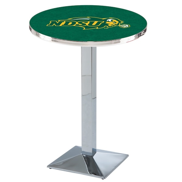 Holland Bar Stool Co 42" Chrome North Dakota State Pub Table - L217C4228NDAKST-G
