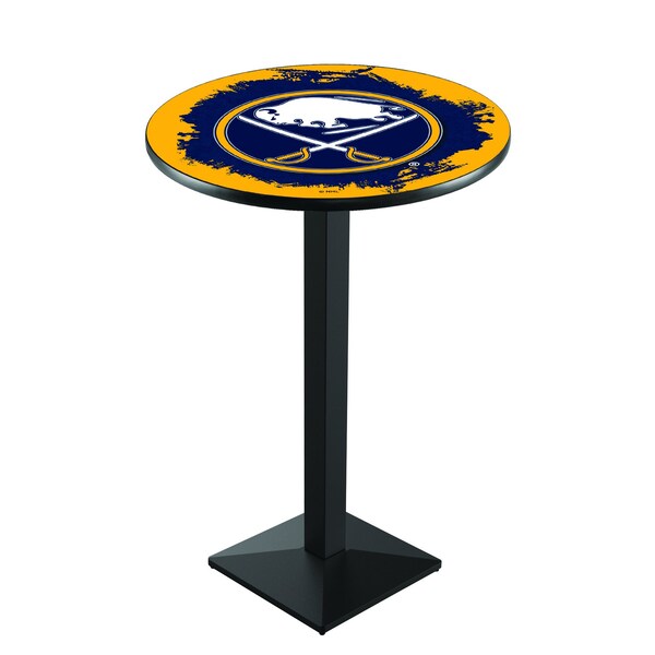 Holland Bar Stool Co 42" Blk Wrinkle Buffalo Sabres Pub Table - L217B4228BUFSAB