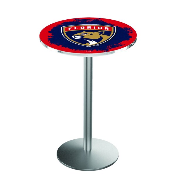 Holland Bar Stool Co 42" Stainless Steel Florida Panthers Pub Table - L214S4228FLAPAN