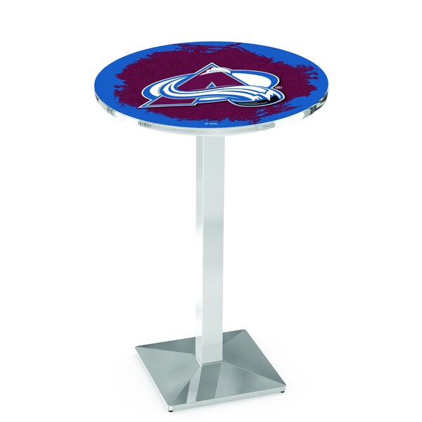 Holland Bar Stool Co 42" Chrome Colorado Avalanche Pub Table - L217C4228COLAVA