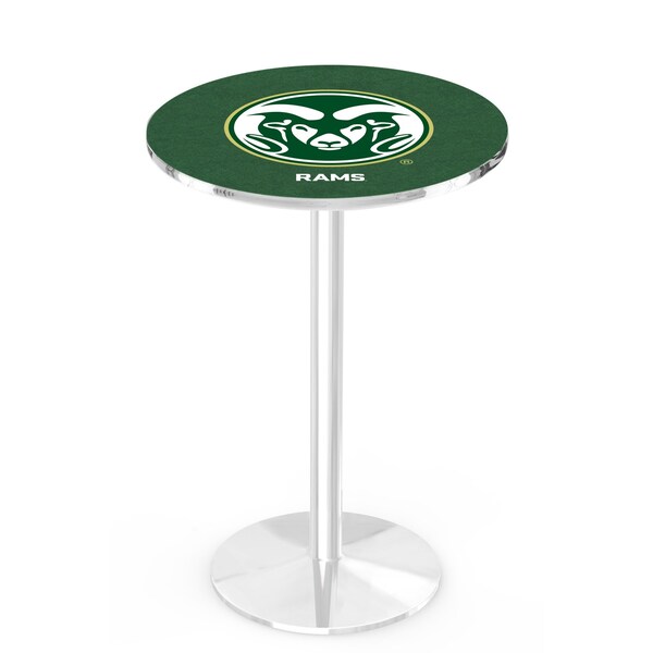 Holland Bar Stool Co 36" Chrome Colorado State Pub Table - L214C3628COLOST