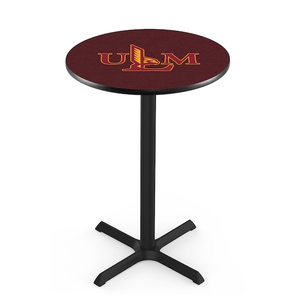 Holland Bar Stool Co 42" Blk Wrinkle Louisiana-Monroe Pub Table, 36" dia. Top - L211B4236LA-MON