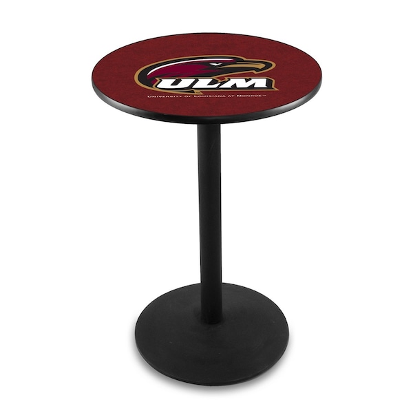 Holland Bar Stool Co 42" Blk Wrinkle Louisiana-Monroe Pub Table - L214B4228LA-MON