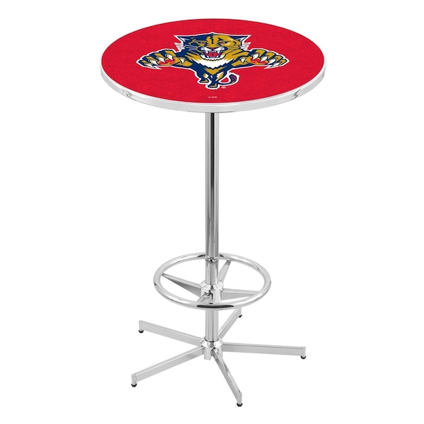 Holland Bar Stool Co 42" Chrome Florida Panthers Pub Table - L216C4228FLAPAN
