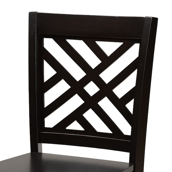 Baxton Studio Caron Modern and Contemporary Dark Brown Finished Wood 5-Piece Pub Set - 187-11432-9776-ZORO