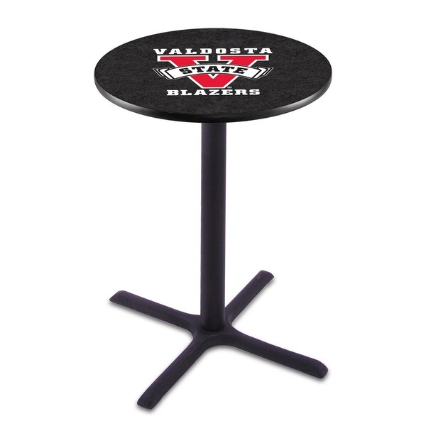 Holland Bar Stool Co 36" Blk Wrinkle Valdosta State Pub Table, 36" dia. Top - L211B3636VALDST