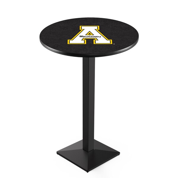 Holland Bar Stool Co 42" Blk Wrinkle Appalachian State Pub Table - L217B4228APPSTU