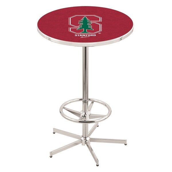 Holland Bar Stool Co 42" Chrome Stanford Pub Table, 36" dia. Top - L216C4236STNFRD