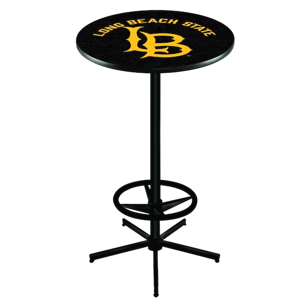 Holland Bar Stool Co 42" Black Long Beach State University Pub Table - L216B4228LBSTUN